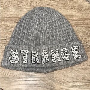 $3 START THURSDAY Sept 26th at 2p PT: Celine Grey Knit ‘STRANGE’ Beanie